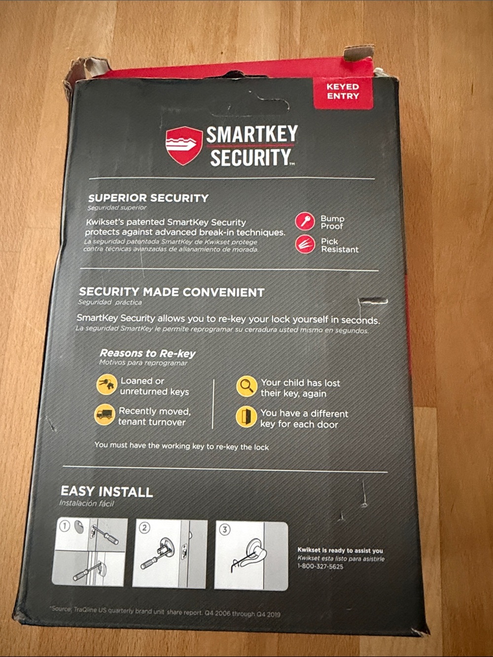 SmartKey Security Keyed Entry Doorknob Set - Picture 3 of 6